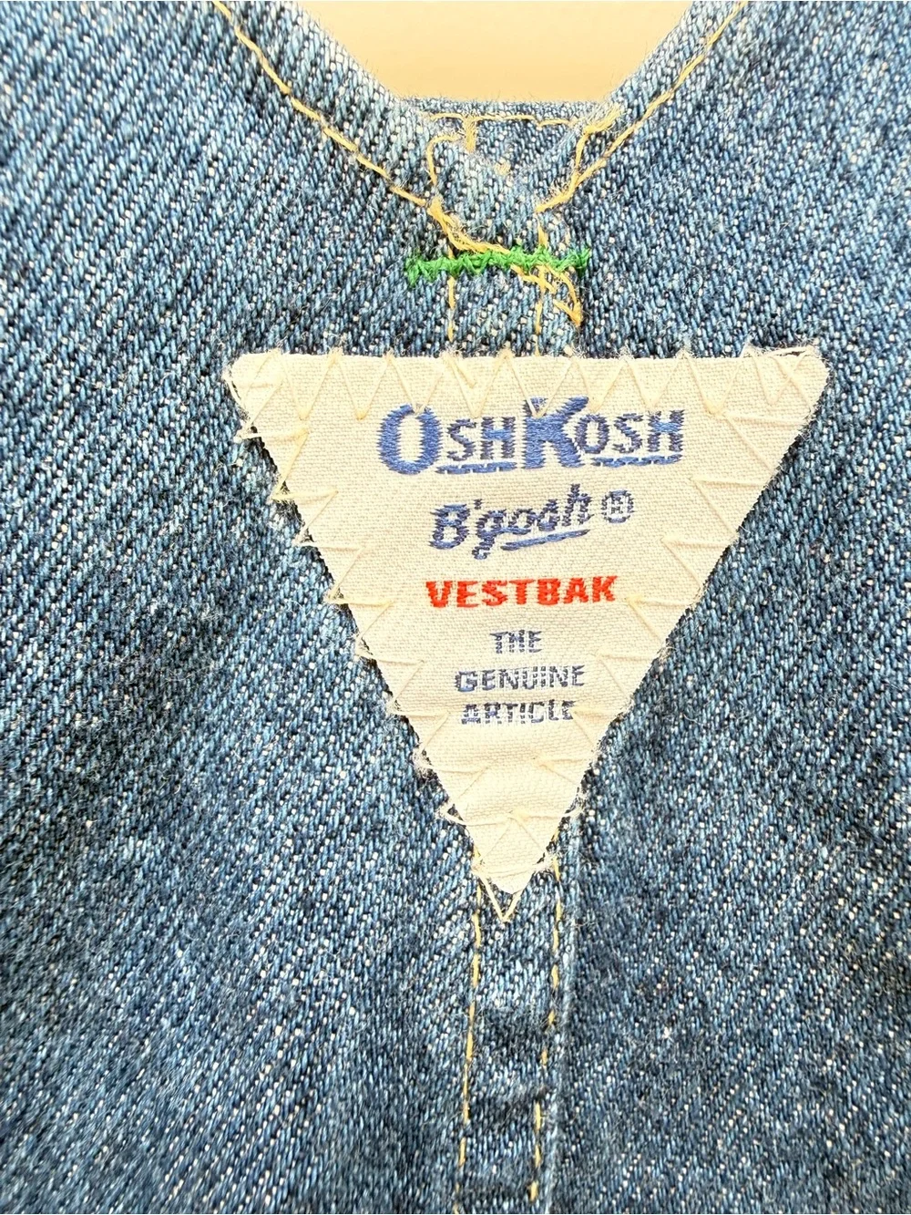 Vintage Deadstock Vestback OshKosh B'gosh Shortalls Size 2T